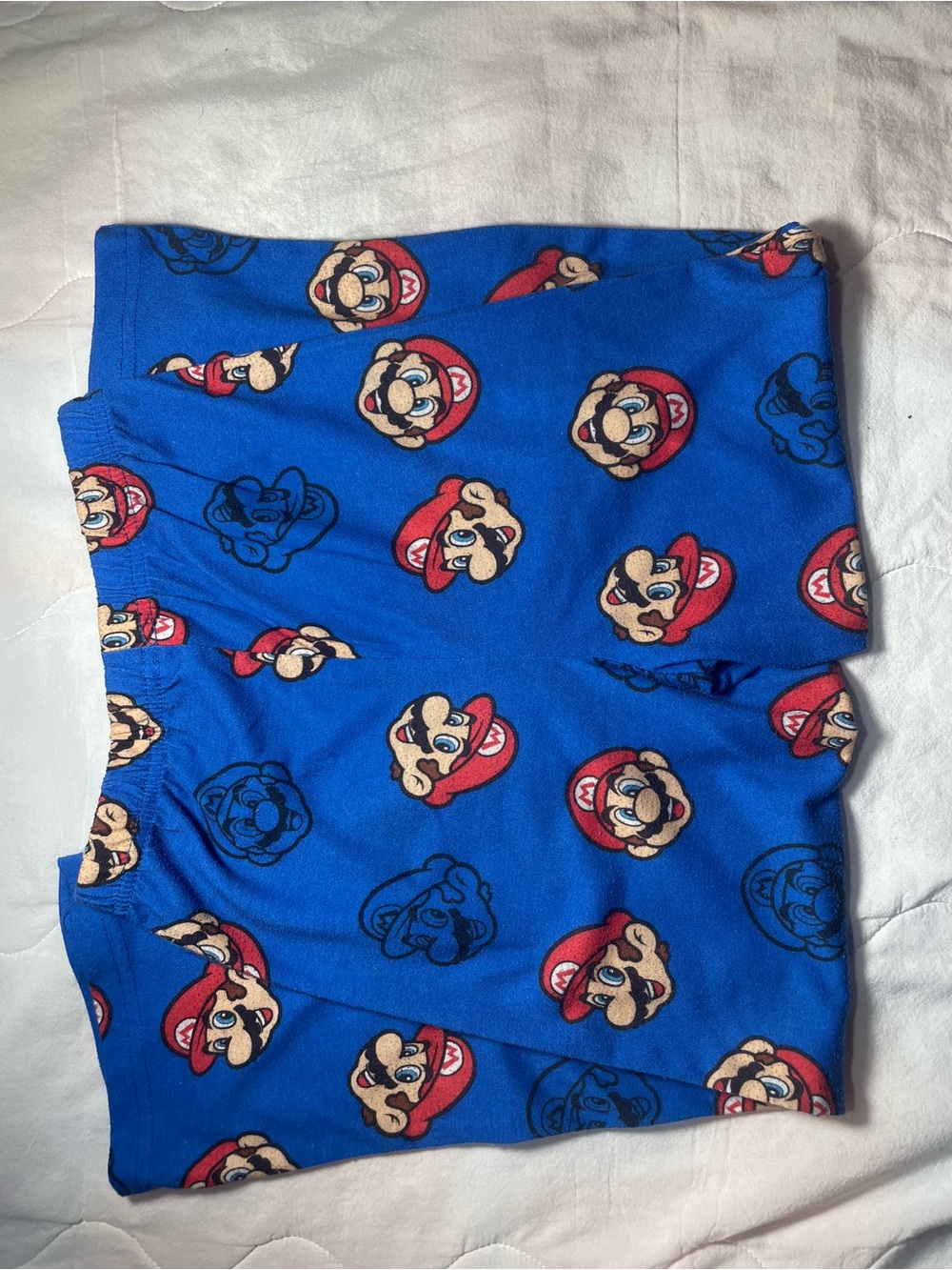 Boys Blue Character-Print Pajama Shorts